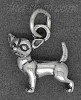 Sterling Silver Small 3D Chihuahua Dog Charm Pendant