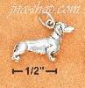 Sterling Silver 3D ANTIQUED DACHSHUND CHARM