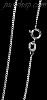 24" Sterling Silver 035 CURB (1 MM) CHAIN