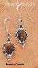 Sterling Silver OVAL TIGEREYE EARRINGS ON FRENCH WIRES
