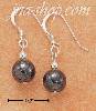 Sterling Silver LARGE HEMATITE BEAD EARRINGS ON FRENCH WIRES