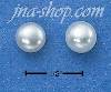 Sterling Silver WHITE FRESH WATER PEARL BUTTON POST EARRINGS