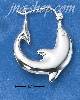 Sterling Silver LARGE CURVED DOLPHIN HOOP EARRINGS