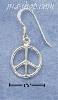 Sterling Silver PEACE SIGN FRENCH WIRE DANGLE EARRINGS