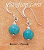 Sterling Silver 6MM TURQUOISE BALL FRENCH WIRE EARRINGS