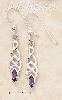 Sterling Silver CELTIC WEAVE DANGLE EARRINGS WITH SMALL MARQUEE
