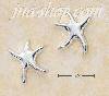 Sterling Silver LOVELY POLISHED SMALL STARFISH POST EARRINGS