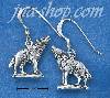 Sterling Silver HOWLING WOLF EARRINGS ON FRENCH WIRE