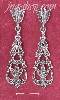 Sterling Silver MARCASITE FLORAL POST EARRINGS WITH TAPERED FILI