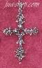 Sterling Silver POINTED MARCASITE CROSS PENDANT WITH BEADS (APPR