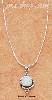 Sterling Silver 16" SNAKE CHAIN W/ 7X9 SYNTHETIC OPAL NECKLACE