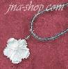 Sterling Silver 16" STRUNG BLUE TOPAZ NECKLACE W/ SHELL FLOWER P