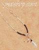Sterling Silver 20" TINY DREAMCATCHER NECKLACE WITH BLACK HESHI