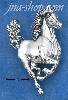 Sterling Silver LARGE GALLOPING HORSE PIN/PENDANT
