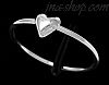 Sterling Silver Single Heart Ring On Thin Band sz 6