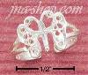 Sterling Silver ANTIQUED FILIGREE BUTTERFLY TOE RING