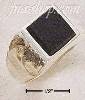 Sterling Silver MEN'S SQUARE ONYX RING