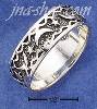 Sterling Silver FANCY MOON & STAR DETAILED BAND RING