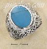 Sterling Silver MENS LG BEZEL SET OVAL TURQUOISE RING W/TAPERED