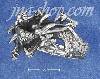 Sterling Silver ANTIQUED DOUBLE DRAGON HEAD BYPASS RING