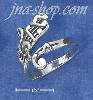 Sterling Silver ADJ MUSIC NOTES RING