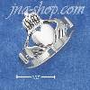 Sterling Silver LARGE ANTIQUED CLADDAGH RING (4-13)