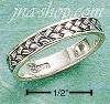 Sterling Silver THIN ANTIQUED BRAID BAND SIZES 4-11