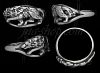 Sterling Silver WOLF RING SIZE 10
