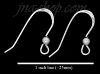 Sterling Silver French Wire Hook w/Bead Earring Finding (10 pairs)