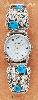 Sterling Silver MENS TURQUOISE NUGGET WATCH