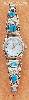 Sterling Silver LADIES TURQUOISE NUGGET WATCH