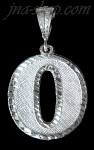 Sterling Silver Number 0 Charm Pendant