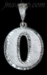 Sterling Silver Number 0 Charm Pendant Sterling Silver Number 0 Charm Pendant