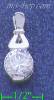 Sterling Silver CZ Round Solitaire Charm Pendant