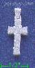 Sterling Silver CZ Cross Charm Pendant