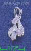 Sterling Silver CZ Flowers Charm Pendant