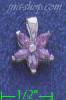 Sterling Silver CZ Flower Charm Pendant