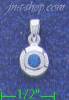 Sterling Silver CZ Charm Pendant