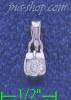 Sterling Silver CZ Charm Pendant