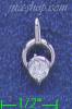 Sterling Silver CZ Charm Pendant