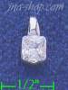 Sterling Silver CZ Charm Pendant