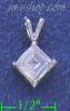 Sterling Silver CZ Charm Pendant