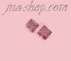 Sterling Silver 3mm Princess Cut Amethyst CZ Stud Earrings