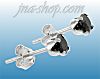 Sterling Silver 3mm Round Black CZ Stud Earrings Sterling Silver 3mm Round Black CZ Stud Earrings
