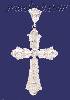 Sterling Silver Big CZ DC Cross Charm Pendant Sterling Silver Big CZ DC Cross Charm Pendant