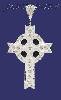 Sterling Silver Big CZ DC Cross Charm Pendant Sterling Silver Big CZ DC Cross Charm Pendant
