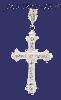 Sterling Silver Big CZ DC Cross Charm Pendant Sterling Silver Big CZ DC Cross Charm Pendant