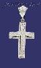 Sterling Silver Big CZ DC Cross Charm Pendant Sterling Silver Big CZ DC Cross Charm Pendant