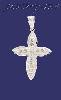 Sterling Silver Big CZ DC Cross Charm Pendant Sterling Silver Big CZ DC Cross Charm Pendant