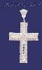 Sterling Silver Big CZ DC Cross Charm Pendant